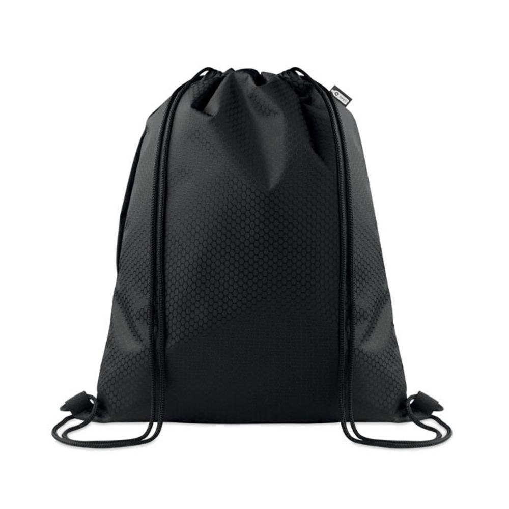 Worek ze sznurkiem 420D RPET DAYKIT – czarny mo2920-03 Worek ze sznurkiem 420D RPET DAYKIT - czarny