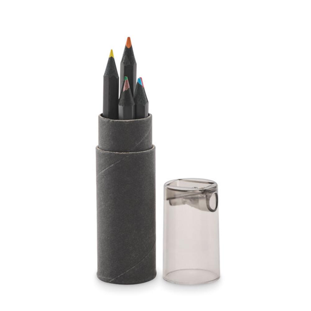 Zestawy kredek z logo – 6 czarnych kredek negro mo2468-03 6 czarnych kredek NEGRO mo2468-03