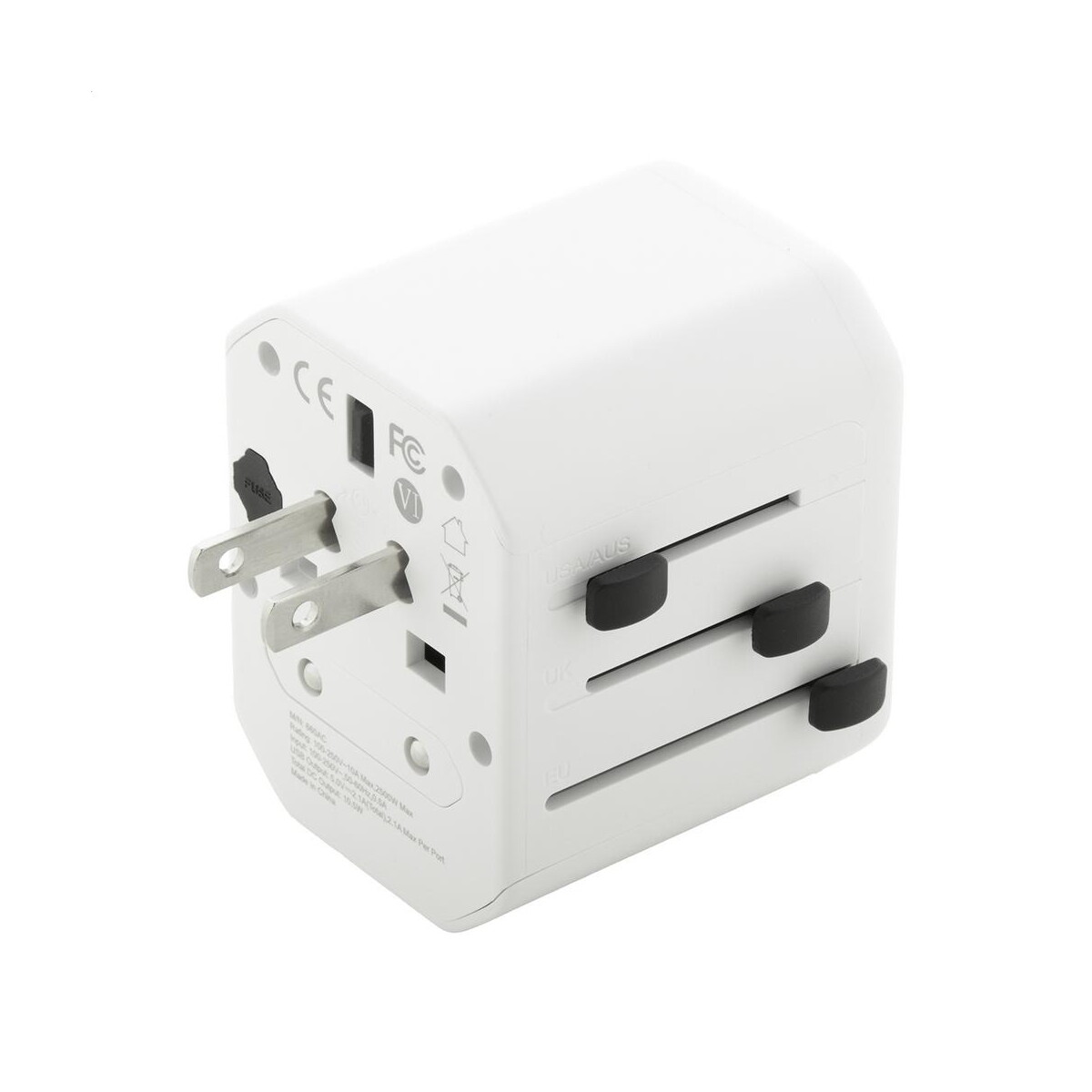 Adaptery podróżne z logo – jetsetter adapter podróżny / przejściówki AP864046-01__D Jetsetter adapter podróżny / przejściówki AP864046-01__D