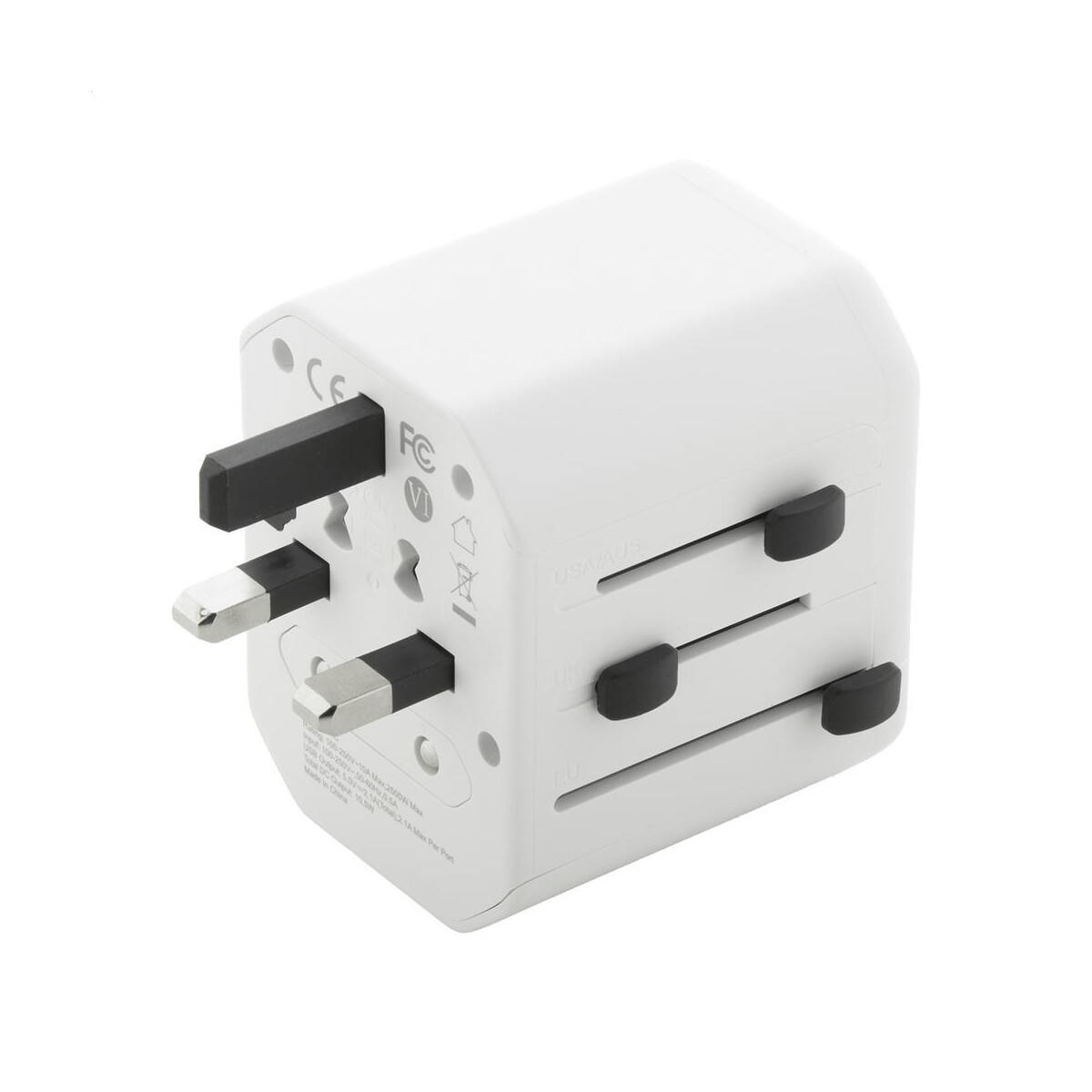 Adaptery podróżne z logo – jetsetter adapter podróżny / przejściówki AP864046-01__E Jetsetter adapter podróżny / przejściówki AP864046-01__E