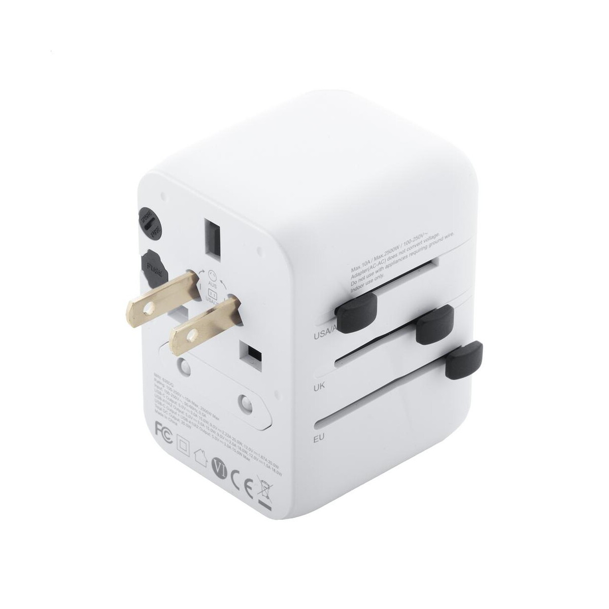 Adaptery podróżne z logo – jetsetter plus adapter podróżny / przejściówki AP864047-01__D Jetsetter Plus adapter podróżny / przejściówki AP864047-01__D