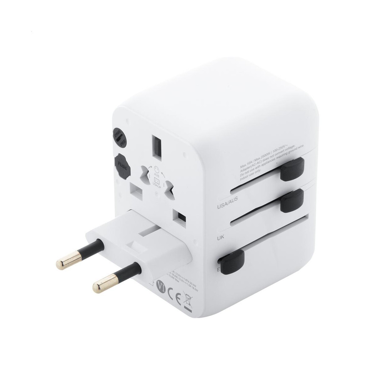Adaptery podróżne z logo – jetsetter plus adapter podróżny / przejściówki AP864047-01__F Jetsetter Plus adapter podróżny / przejściówki AP864047-01__F