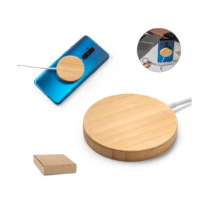 DAIMLER. Superszybka bezprzewodowa ładowarka magnetyczna 15 W wykonana z bambusa 97128_set