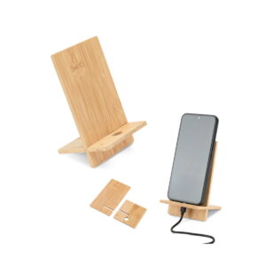 GALEN. Bambusowy uchwyt na telefon komórkowy, rozkładany na dwie części 93639_set