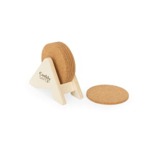 PLYCORK. Stojak ze sklejki z 6 korkowymi podstawkami 94368_160-a-logo