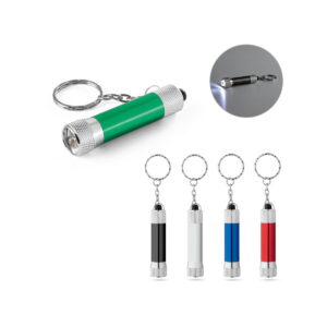 RE-LERGAN. Aluminiowy brelok do kluczy (92% z recyklingu) z latarką LED z 3 diodami 95092_set