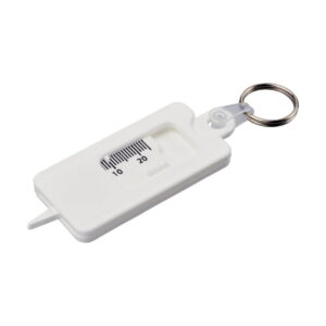 Kym brelok do kluczy z materiałów z recyklingu w kształcie narzędzia do pomiaru bieżnika opon 21019001