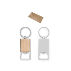 SYLVESTER. Prostokątny żelazny brelok z otwieraczem do butelek 95121_set