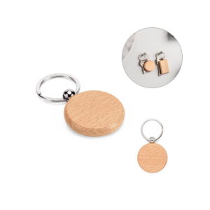 STEWIE ROUND. Okrągły brelok z drewna bukowego 95094_set