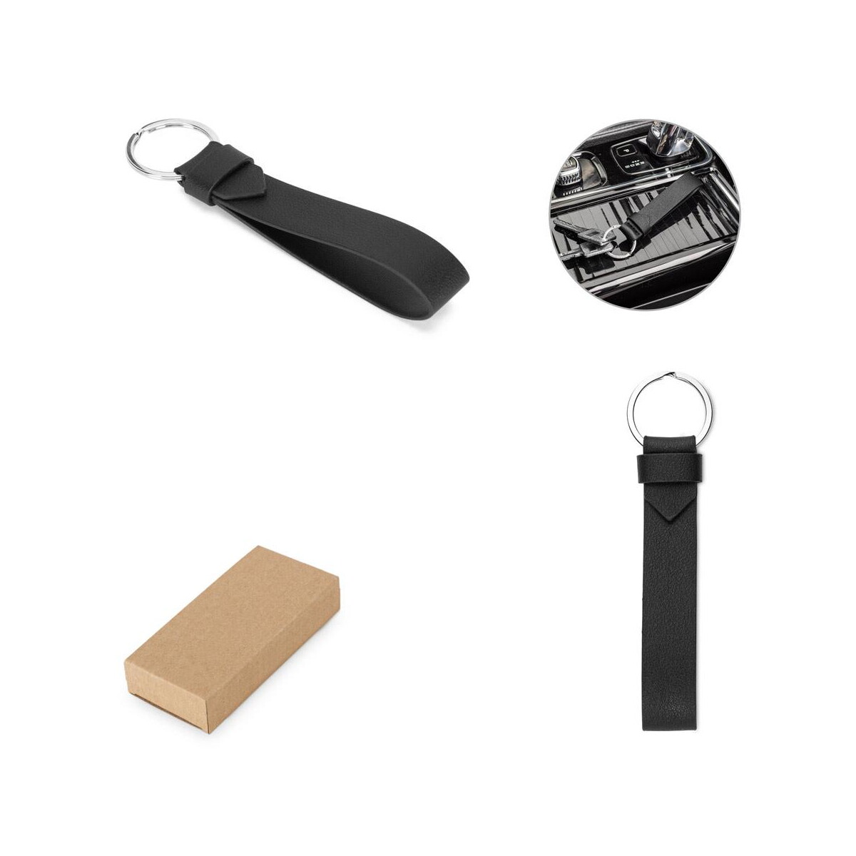 Breloki z żetonem z logo – watoe. brelok z pu z kółkiem 95093_set WATOE. Brelok z PU z kółkiem 95093_set