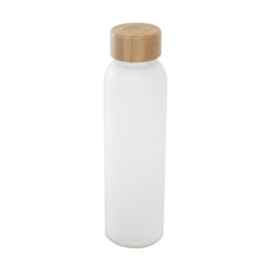 Matowa butelka ze szkła sodowo-wapniowego Lume 500 ml z zakrętką bambusową 10083001