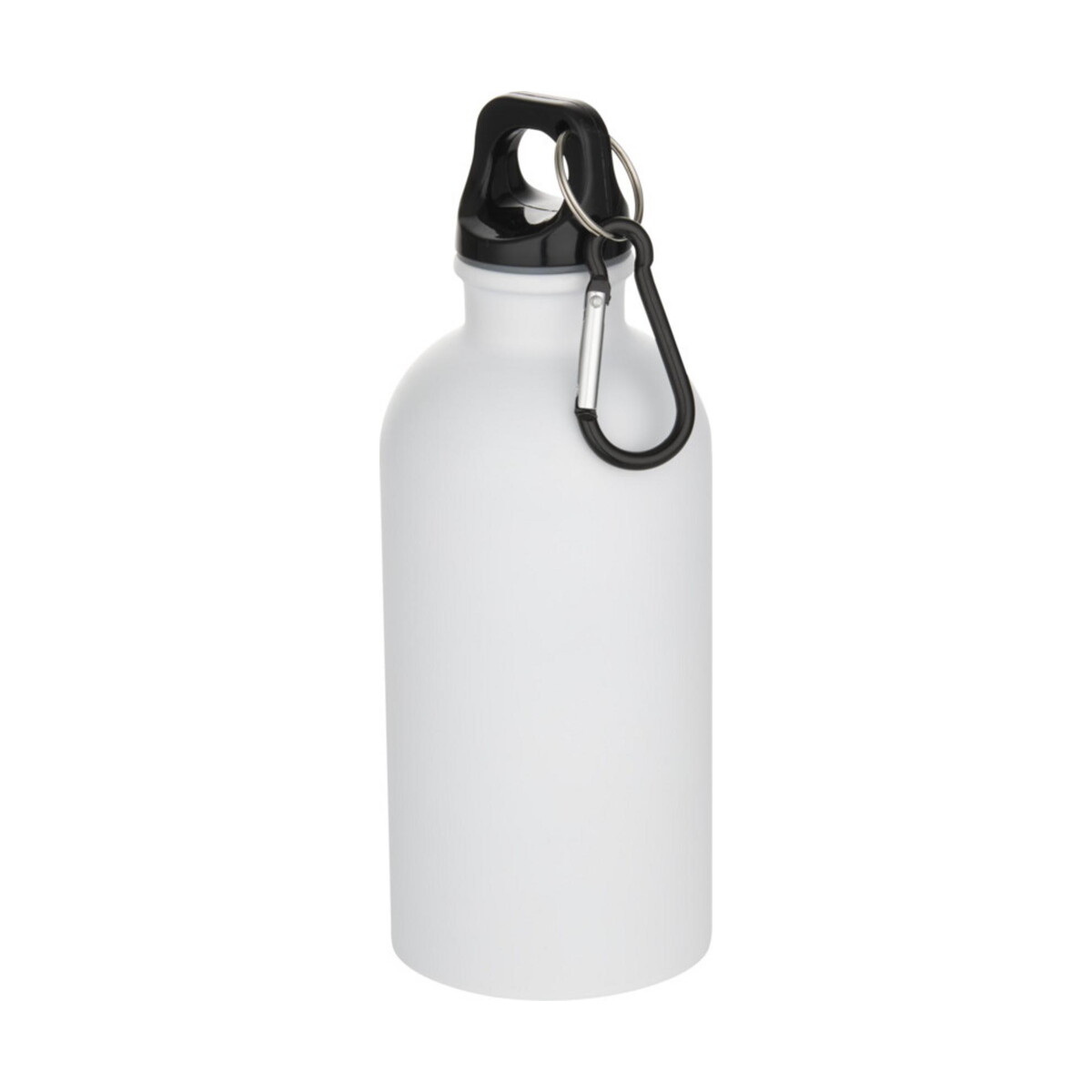 Butelki z logo – oregon butelka na wodę o pojemności 400 ml z karabińczykiem posiadająca certyfikat rcs, wykonana ze stali nierdzewnej z jednowarstwową ścianką 10087101 Oregon butelka na wodę o pojemności 400 ml z karabińczykiem posiadająca certyfikat RCS, wykonana ze stali nierdzewnej z jednowarstwową ścianką 10087101
