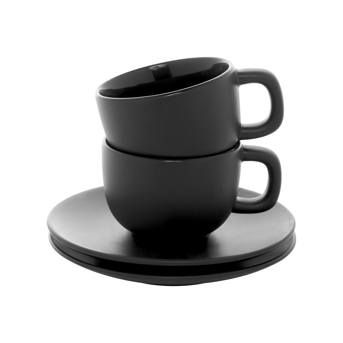 Caturra Plus zestaw filiżanek do cappuccino – czarny AP800556-10 Caturra Plus zestaw filiżanek do cappuccino - czarny