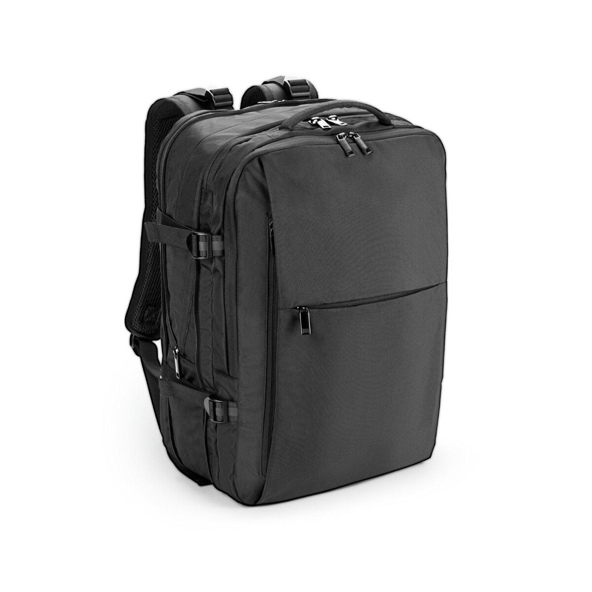 DALLAS. Plecak podróżny z poliestru 600D o wysokiej gęstości z recyklingu na laptopa 17.3” – Czarny 92318_103 DALLAS. Plecak podróżny z poliestru 600D o wysokiej gęstości z recyklingu na laptopa 17.3” - Czarny