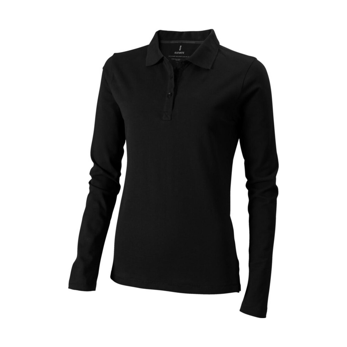 Damskie polo Oakville z długim rękawem – czarne 3808799 Damskie polo Oakville z długim rękawem - czarne