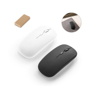 KHAN. Mysz bezprzewodowa z baterią 500 mAh wykonaną w ABS pochodzącego z recyklingu (100% rABS) 97129_set