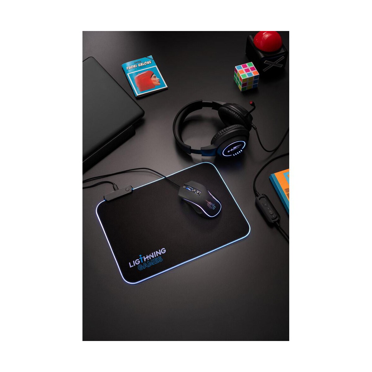 Gadżety do komputera z logo – thorne mouse rgb. mysz do gier z kablem o długości 1.5 m i oświetleniem led rgb z abs 97133_amb THORNE MOUSE RGB. Mysz do gier z kablem o długości 1.5 m i oświetleniem LED RGB z ABS 97133_amb