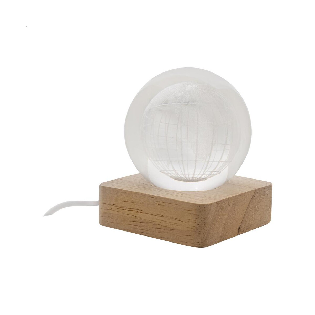 Gadżety na biurko z logo – lumiglobe szklana kula świetlna AP800259 LumiGlobe szklana kula świetlna AP800259