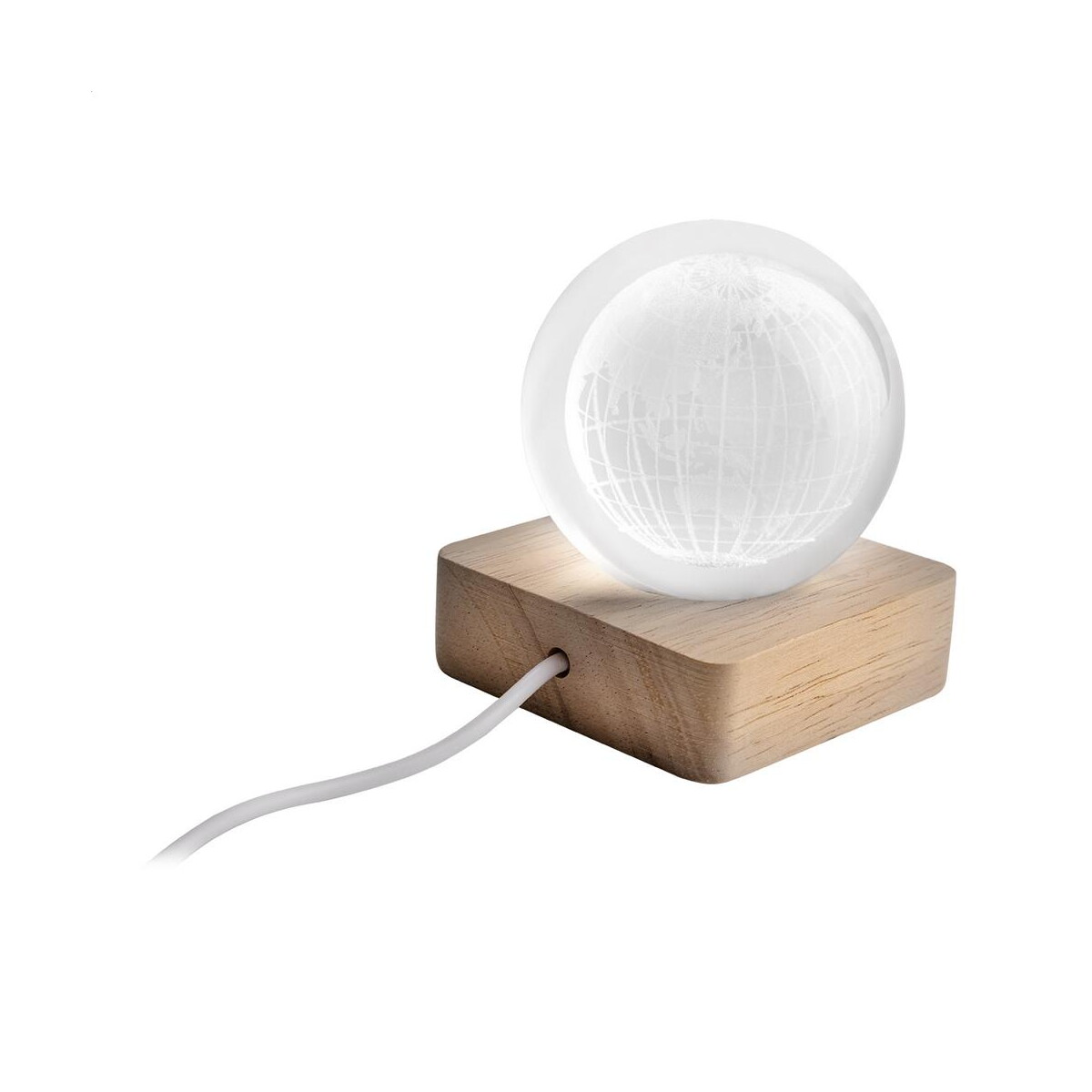 Gadżety na biurko z logo – lumiglobe szklana kula świetlna AP800259__B LumiGlobe szklana kula świetlna AP800259__B