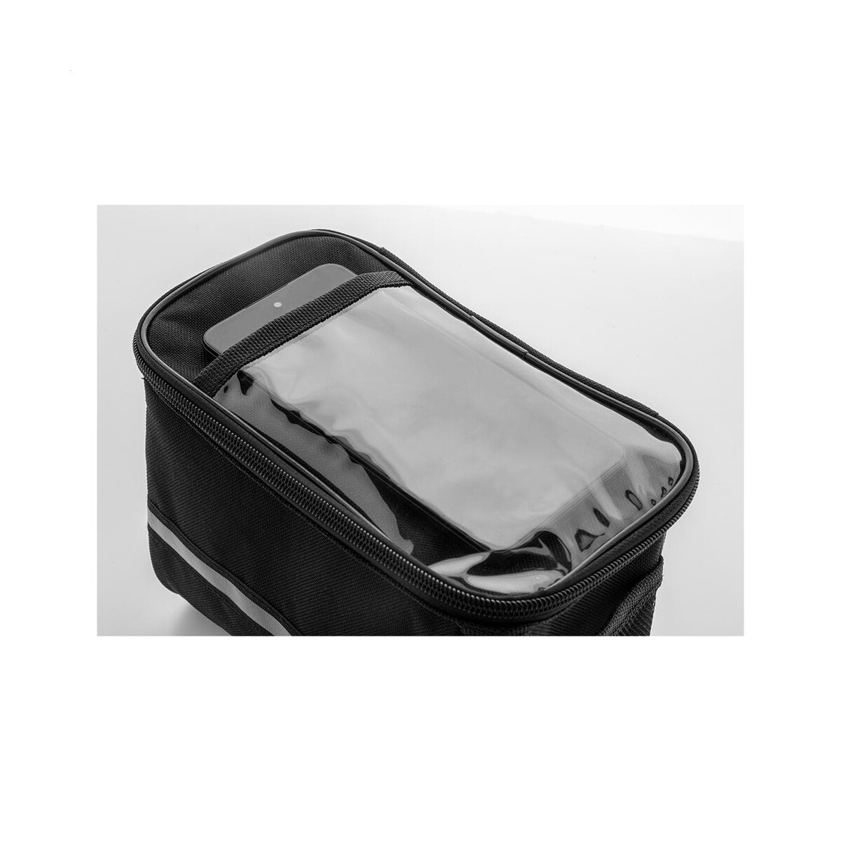 Gadżety rowerowe z logo – velofon plus torba na telefon komórkowy do roweru rpet AP800047-10__FC1 Velofon Plus Torba na telefon komórkowy do roweru RPET AP800047-10__FC1