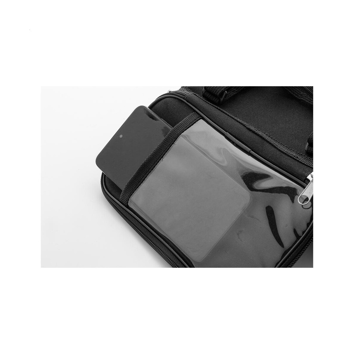 Gadżety rowerowe z logo – velofon plus torba na telefon komórkowy do roweru rpet AP800047-10__FC2 Velofon Plus Torba na telefon komórkowy do roweru RPET AP800047-10__FC2