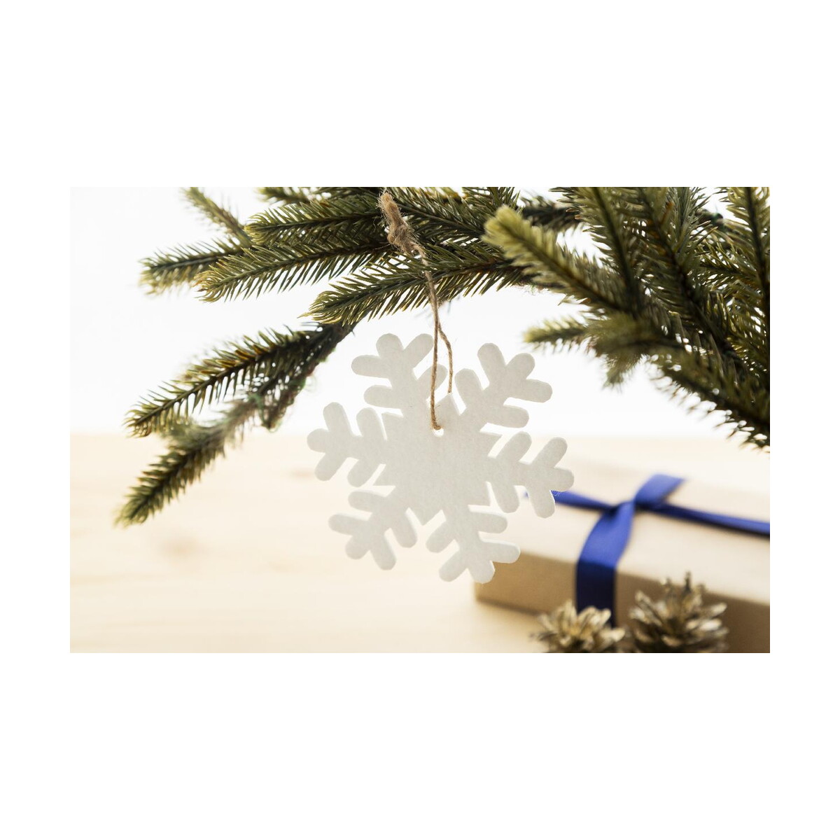 Gadżety świąteczne z logo – joulox ozdoba choinkowa rpet, płatek śniegu AP800201-A__DG1 Joulox Ozdoba choinkowa RPET, płatek śniegu AP800201-A__DG1