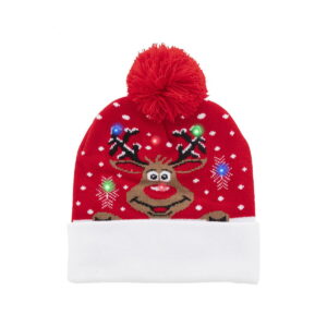 Norrsken Świąteczna czapka zimowa LED, renifer AP800175-A