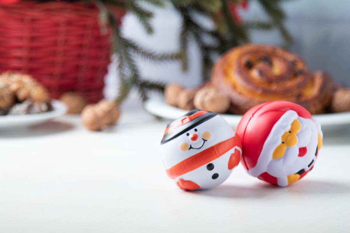 Gadżety świąteczne z logo – santa claus piłka antystresowa AP809504__DG4 Santa Claus piłka antystresowa AP809504__DG4