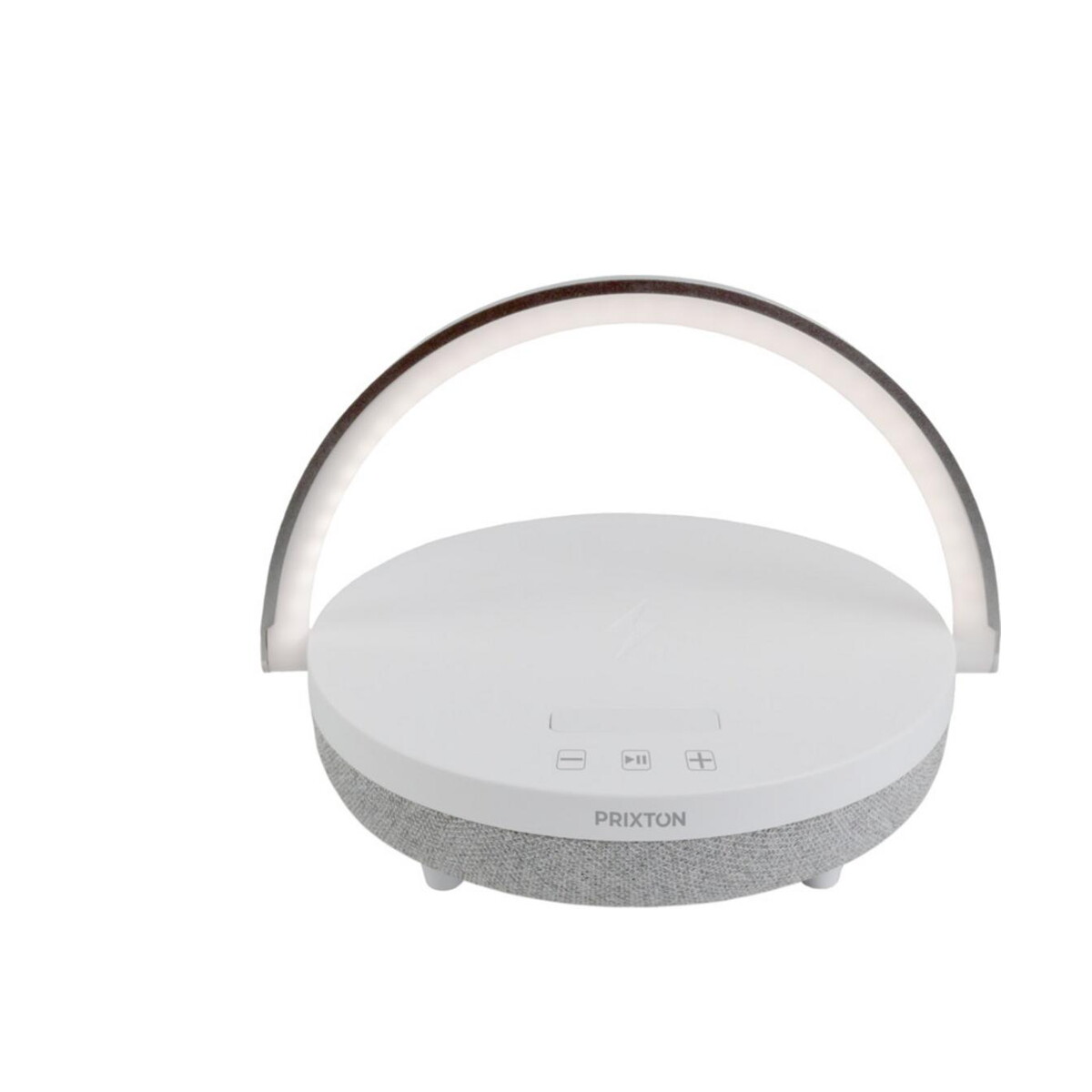 Głośniki z logo – prixton głośnik bluetooth® 10 w 4 w 1 ze światłem led i podstawą do ładowania bezprzewodowego 2pa16001 Prixton głośnik Bluetooth® 10 W 4 w 1 ze światłem LED i podstawą do ładowania bezprzewodowego 2pa16001