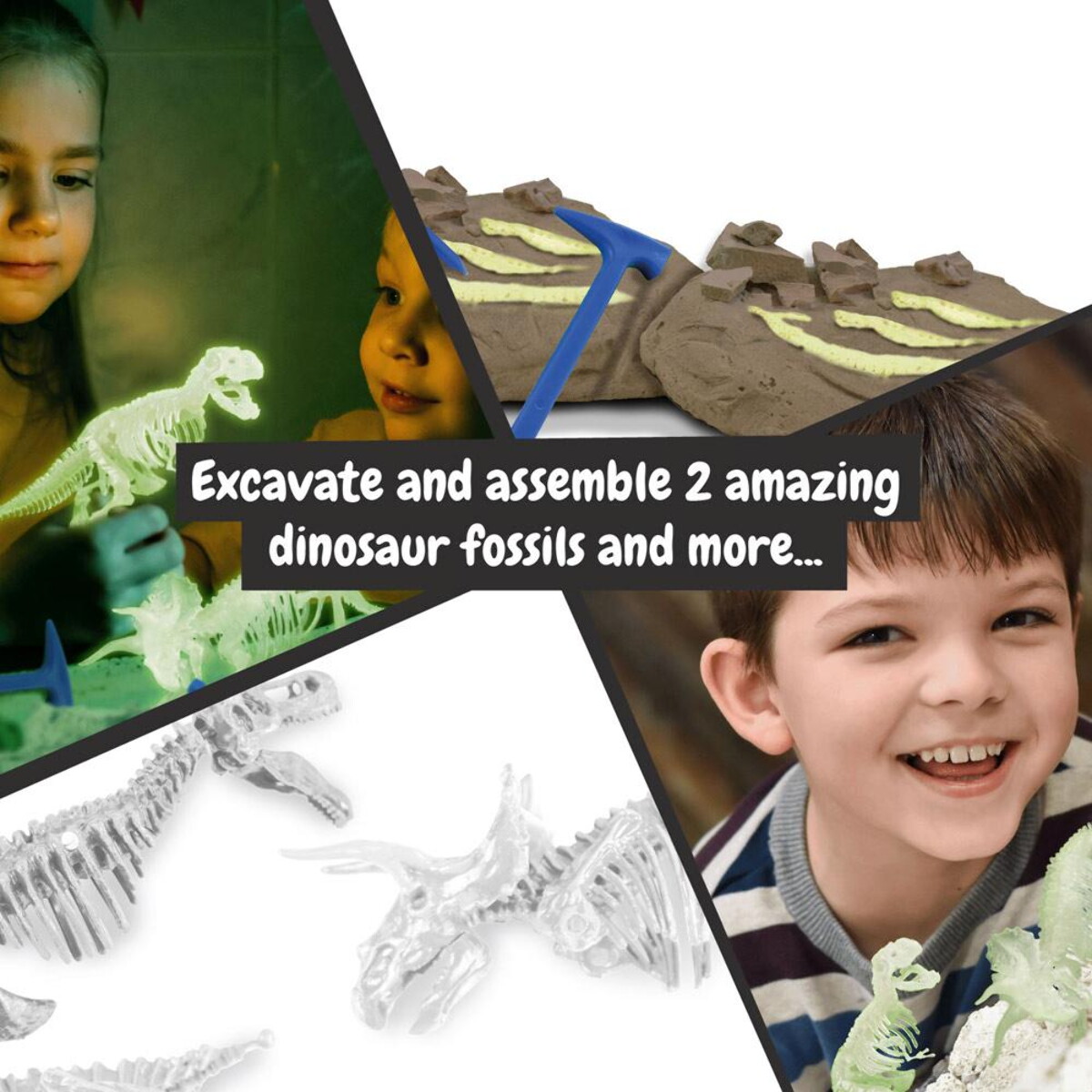 Gry z logo – 2 in 1 fossil excavation kit i. gra edukacyjna dla dzieci 35823_100-f 2 in 1 Fossil Excavation Kit I. Gra edukacyjna dla dzieci 35823_100-f