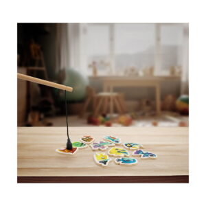 FISHY. Zestaw do łowienia ryb składający się z 10 drewnianych rybek, idealny dla dzieci 98160_amb