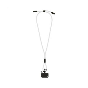 HolCharge smycz, uchwyt na telefon, kabel 60W RPET - biała