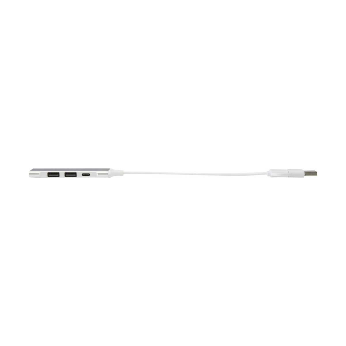 Huby usb z logo – alkaid 4-portowy hub usb-a i typu c z podwójnym wejściem wykonany z aluminium z recyklingu 12446981_d1 Alkaid 4-portowy hub USB-A i typu C z podwójnym wejściem wykonany z aluminium z recyklingu 12446981_d1