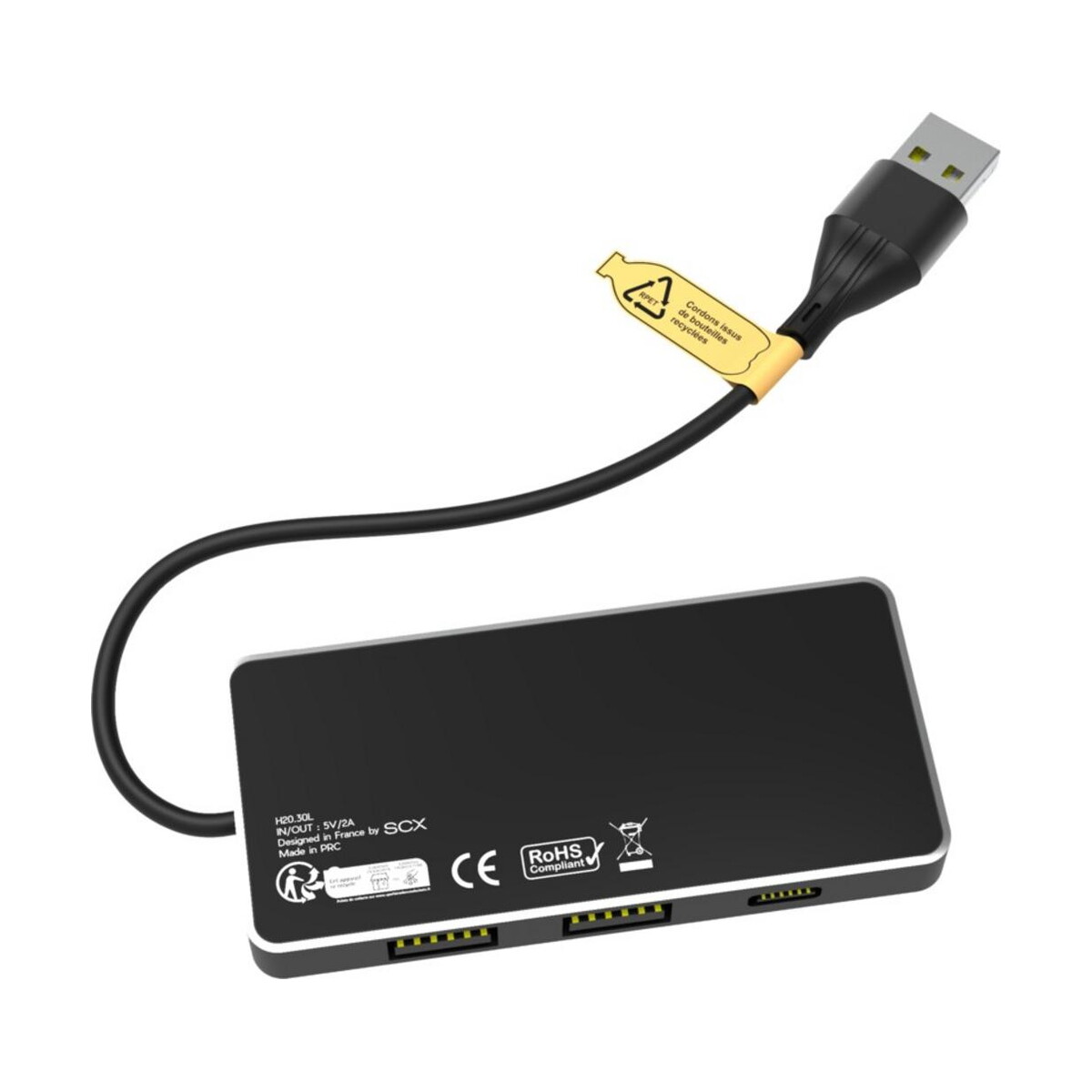 Huby usb z logo – scx.design h20 koncentrator usb 8 w 1 z podwójnym wejściem i 6 portami 2px16590_e2 SCX.design H20 koncentrator USB 8 w 1 z podwójnym wejściem i 6 portami 2px16590_e2