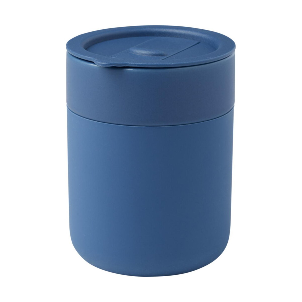 Java kubek ceramiczny z silikonową osłoną i plastikową pokrywką 330 ml – niebieski 10080852 Java kubek ceramiczny z silikonową osłoną i plastikową pokrywką 330 ml - niebieski