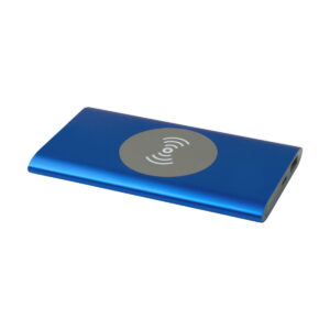 Juice bezprzewodowy powerbank o pojemności 4000 mAh Type-C z aluminium pochodzącego z recyklingu - niebieski