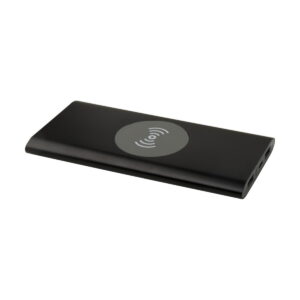 Juice bezprzewodowy powerbank o pojemności 8000 mAh Type-C z aluminium pochodzącego z recyklingu - czarny