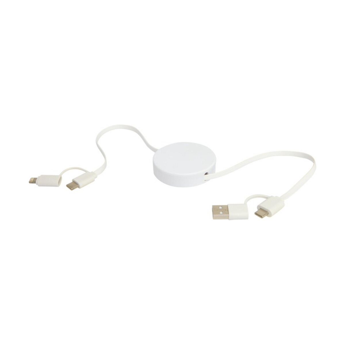 Kable usb z logo – citala zwijany kabel do synchronizacji danych i szybkiego ładowania 5 w 1 40 w o długości 90 cm z tworzyw sztucznych pochodzących z recyklingu 12443001_e2 Citala zwijany kabel do synchronizacji danych i szybkiego ładowania 5 w 1 40 W o długości 90 cm z tworzyw sztucznych pochodzących z recyklingu 12443001_e2