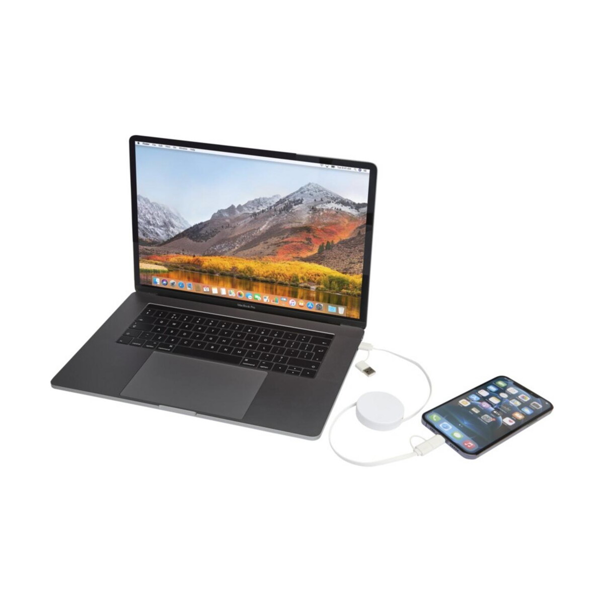 Kable usb z logo – citala zwijany kabel do synchronizacji danych i szybkiego ładowania 5 w 1 40 w o długości 90 cm z tworzyw sztucznych pochodzących z recyklingu 12443001_e3 Citala zwijany kabel do synchronizacji danych i szybkiego ładowania 5 w 1 40 W o długości 90 cm z tworzyw sztucznych pochodzących z recyklingu 12443001_e3