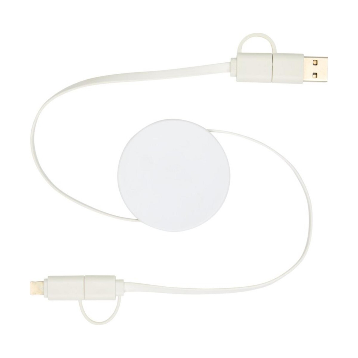 Kable usb z logo – citala zwijany kabel do synchronizacji danych i szybkiego ładowania 5 w 1 40 w o długości 90 cm z tworzyw sztucznych pochodzących z recyklingu 12443001_f1 Citala zwijany kabel do synchronizacji danych i szybkiego ładowania 5 w 1 40 W o długości 90 cm z tworzyw sztucznych pochodzących z recyklingu 12443001_f1