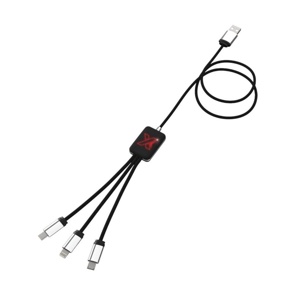 Kable usb z logo – kabel z podświetlonym logo 3w1 – scx.design c17 2px00321 Kabel z podświetlonym logo 3w1 - SCX.design C17 2px00321