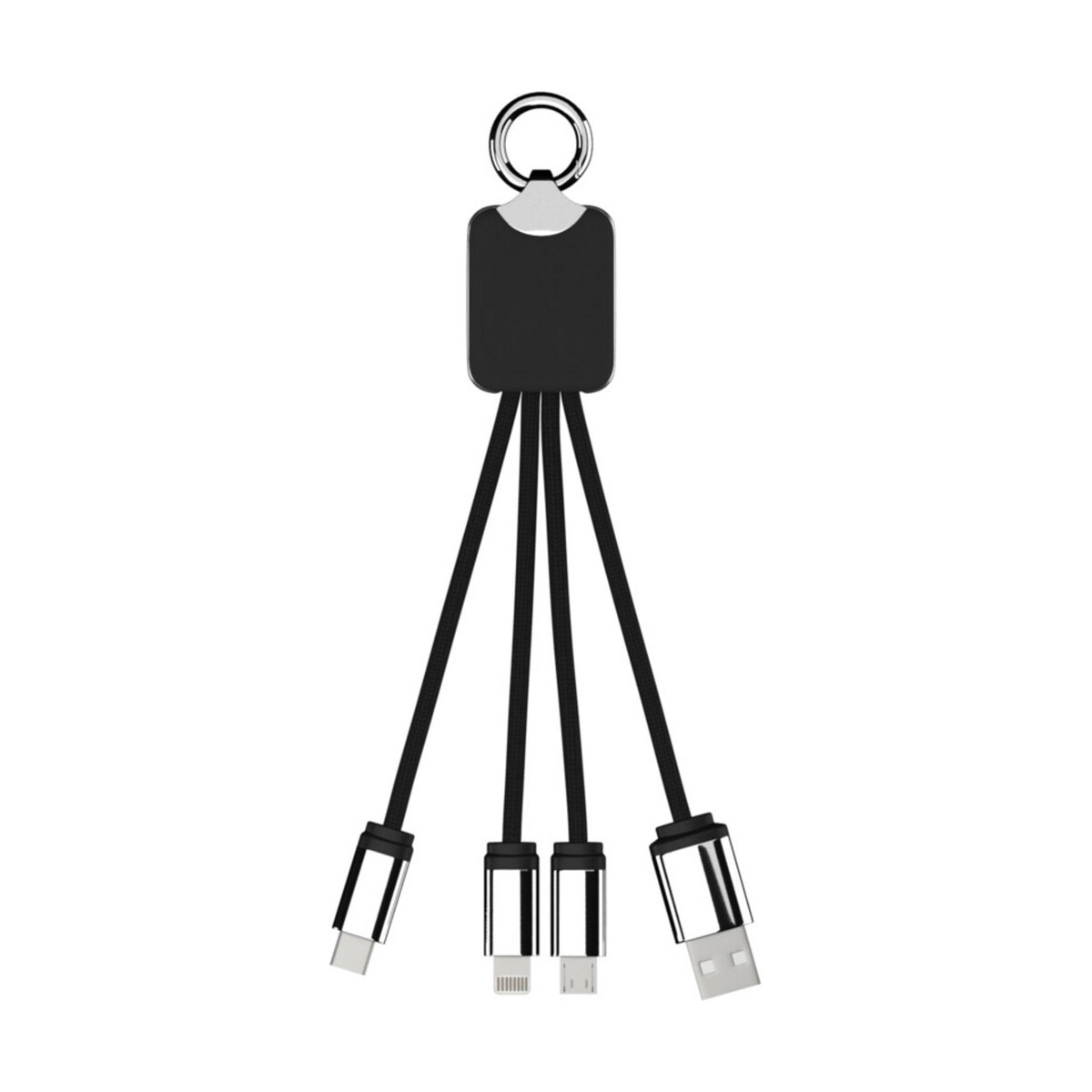 Kable usb z logo – kabel z podświetlonym logo 3w1 z brelokiem – scx.design c15 2px00121_f1 Kabel z podświetlonym logo 3w1 z brelokiem - SCX.design C15 2px00121_f1