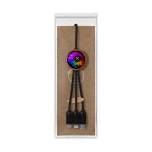 SCX.design C37 kabel do ładowania z podświetlanym logo 5-w-1 rPET i z okrągłą drewnianą obudową 40W 2px07171_p1