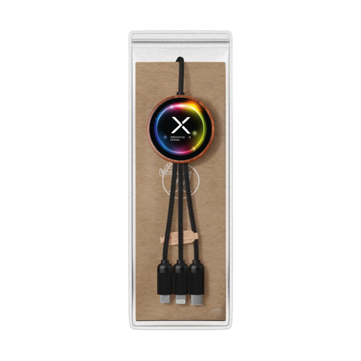 Kable usb z logo – scx.design c40 kabel ładujący z podświetlanym logo 5-w-1 rpet i z podkładką ładującą 10 w 2px07371_p1 SCX.design C40 kabel ładujący z podświetlanym logo 5-w-1 rPET i z podkładką ładującą 10 W 2px07371_p1