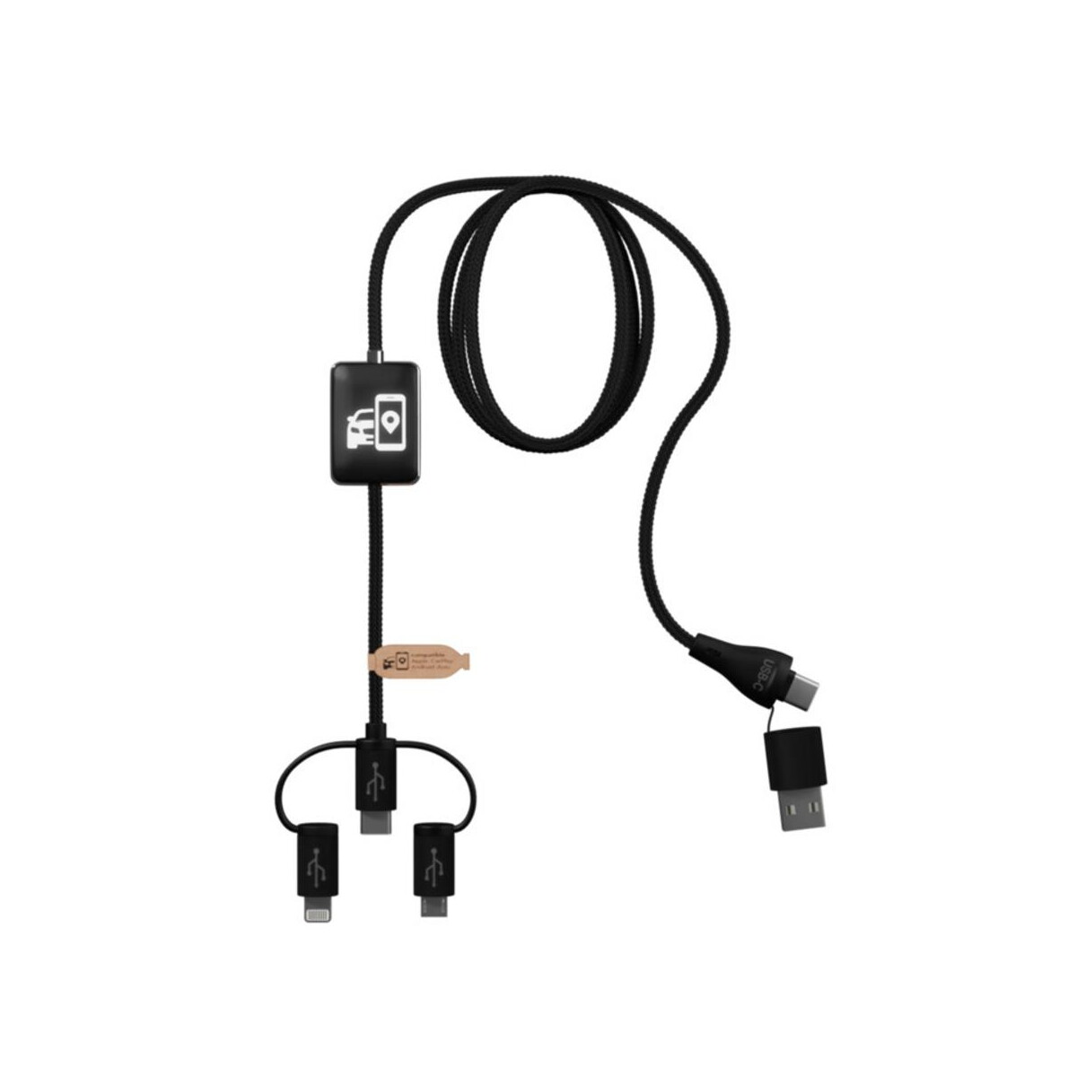 Kable usb z logo – scx.design c48 carplay kabel do ładowania 5 w 1 2px12190 SCX.design C48 CarPlay kabel do ładowania 5 w 1 2px12190