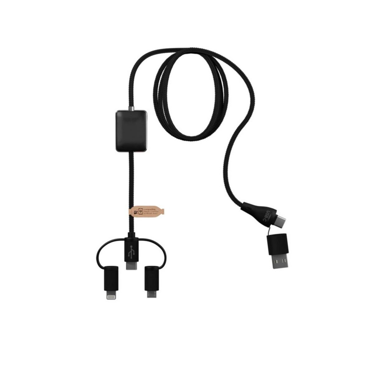 Kable usb z logo – scx.design c48 carplay kabel do ładowania 5 w 1 2px12190_b1 SCX.design C48 CarPlay kabel do ładowania 5 w 1 2px12190_b1