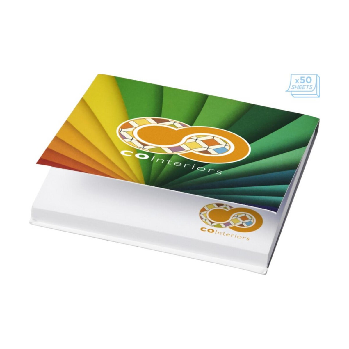 Karteczki samoprzylepne Sticky-Mate® 75x75mm w miękkiej okładce - białe