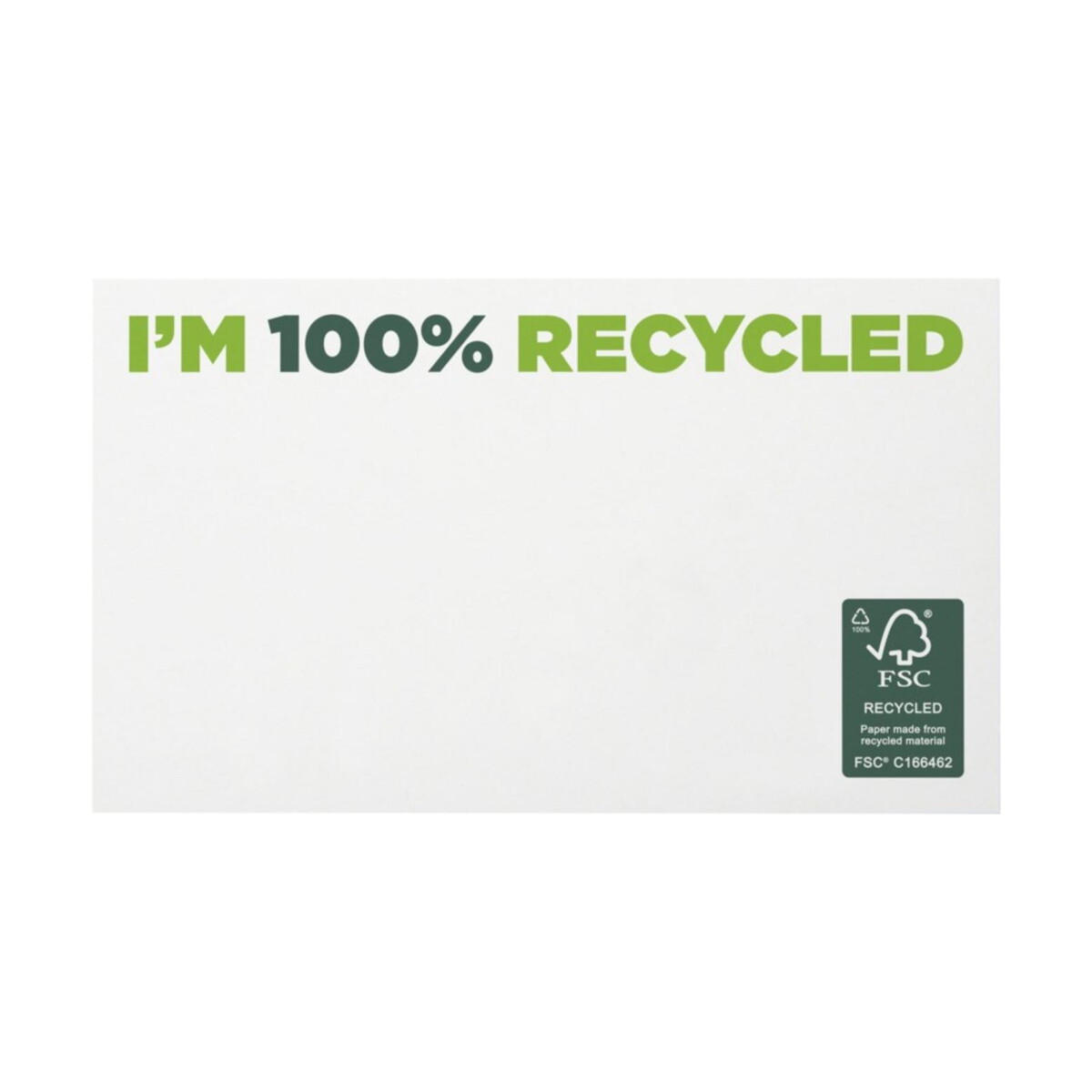 Karteczki samoprzylepne z logo – karteczki samoprzylepne z recyklingu o wymiarach 127 x 75 mm sticky-mate® 2128801_f1 Karteczki samoprzylepne z recyklingu o wymiarach 127 x 75 mm Sticky-Mate® 2128801_f1