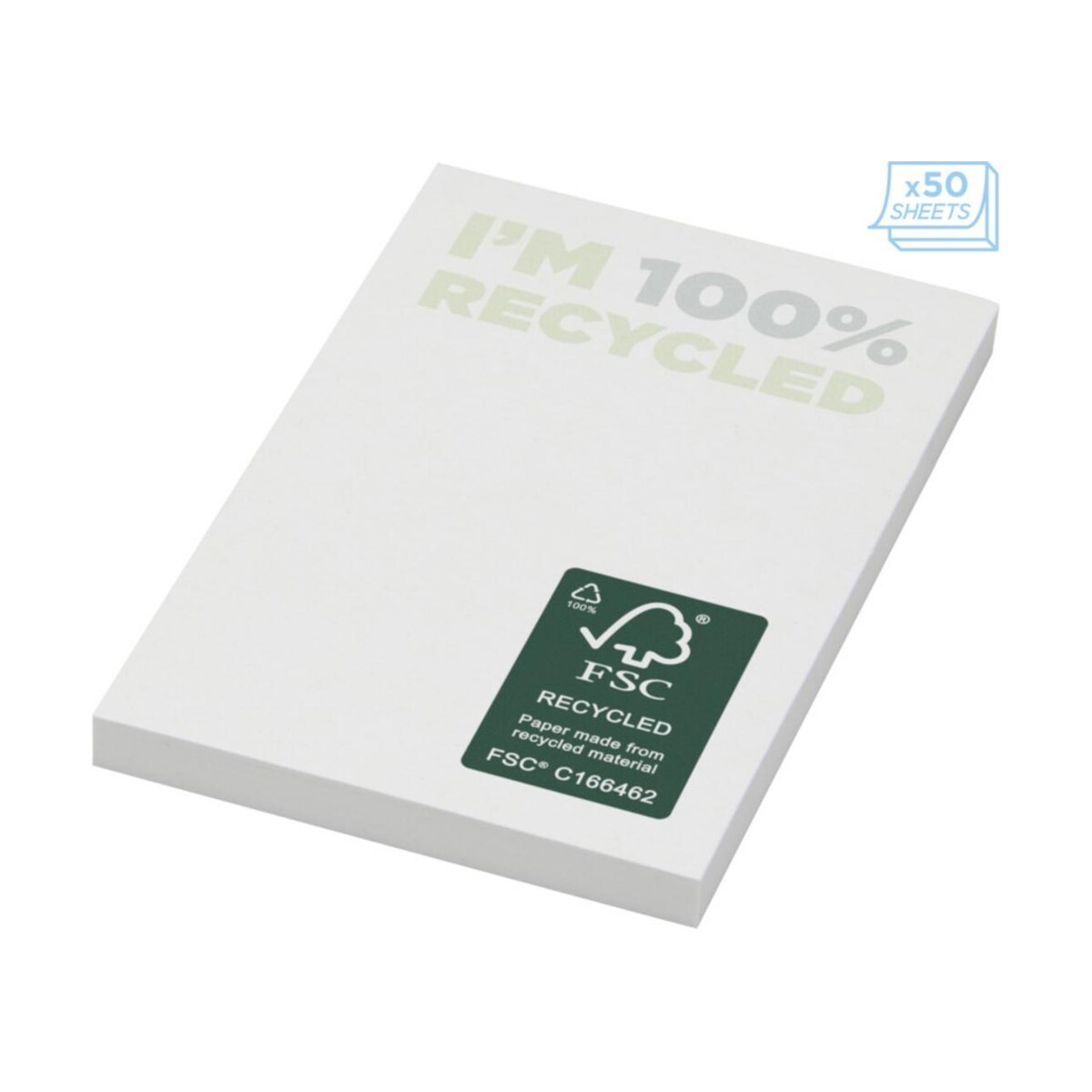 Karteczki samoprzylepne z logo – karteczki samoprzylepne z recyklingu o wymiarach 50 x 75 mm sticky-mate® 2128501_e2 Karteczki samoprzylepne z recyklingu o wymiarach 50 x 75 mm Sticky-Mate® 2128501_e2