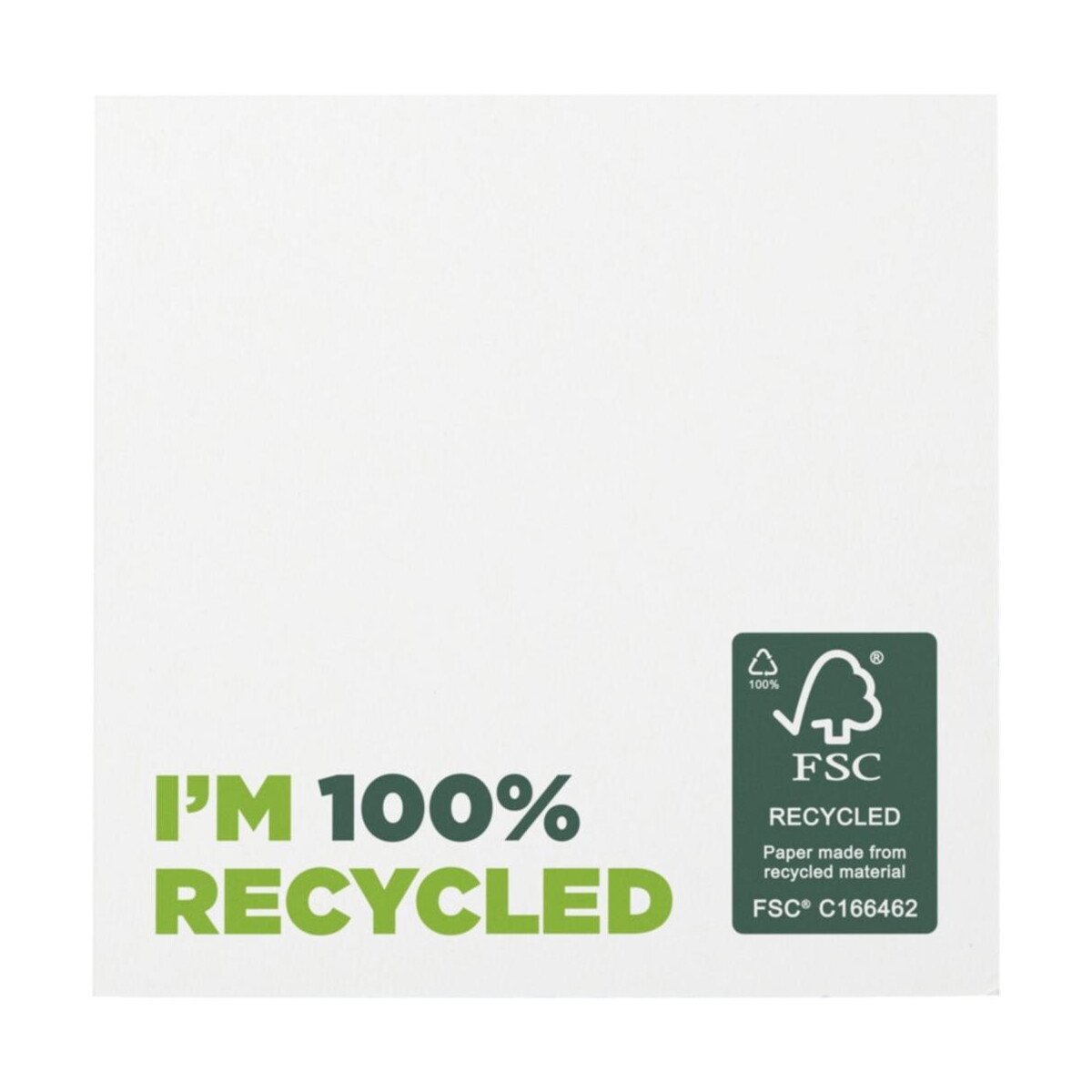 Karteczki samoprzylepne z logo – karteczki samoprzylepne z recyklingu o wymiarach 75 x 75 mm sticky-mate® 2128601_f1 Karteczki samoprzylepne z recyklingu o wymiarach 75 x 75 mm Sticky-Mate® 2128601_f1
